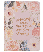Pink Prov. 31:25 Zip Journal
