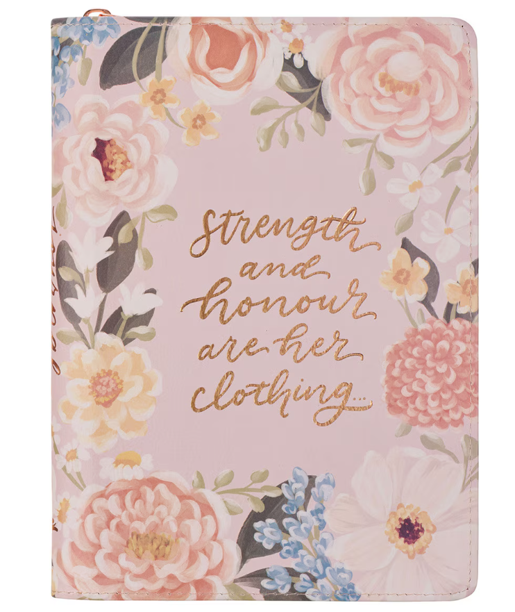 Pink Prov. 31:25 Zip Journal