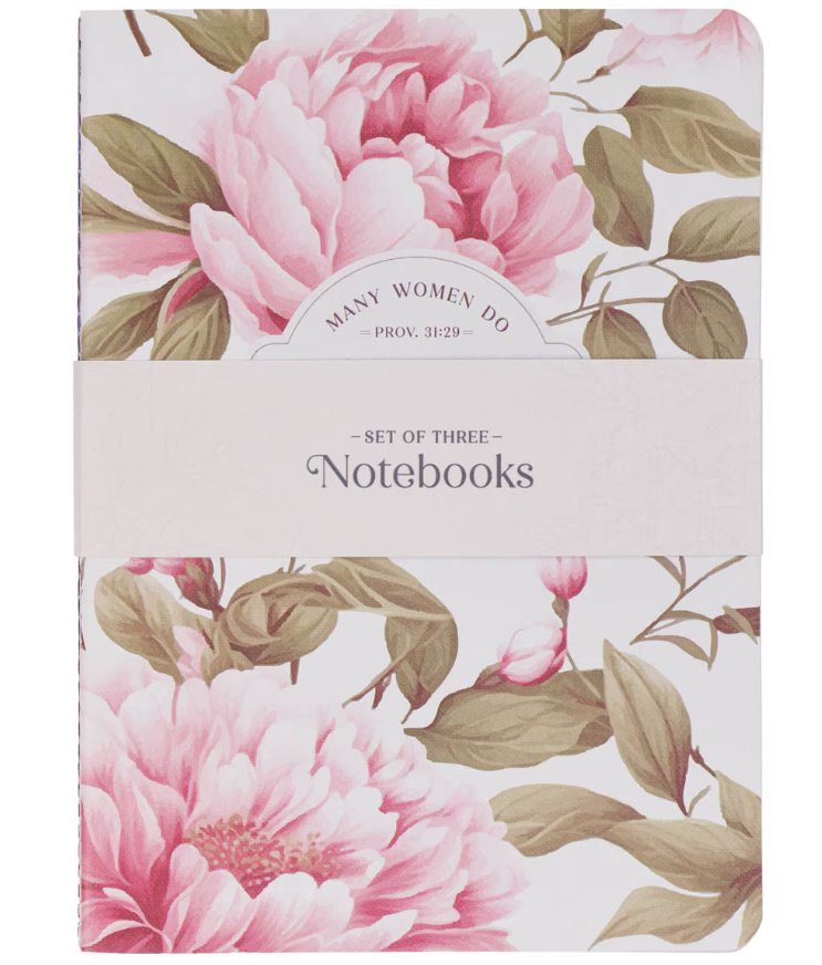 Pink Floral Notebook Set