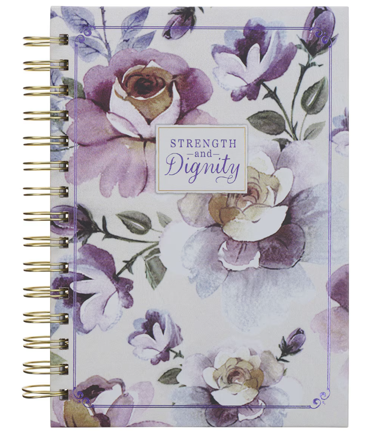 Purple Floral Wirebound Journal
