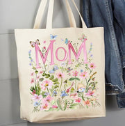Mom Wild Flowers Canvas Tote