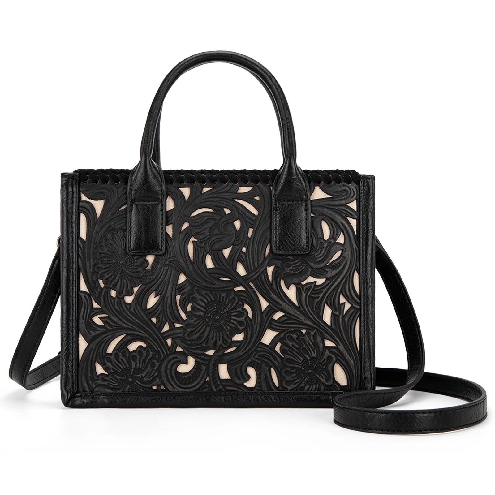 Back In The Saddle Black Tote/Crossbody