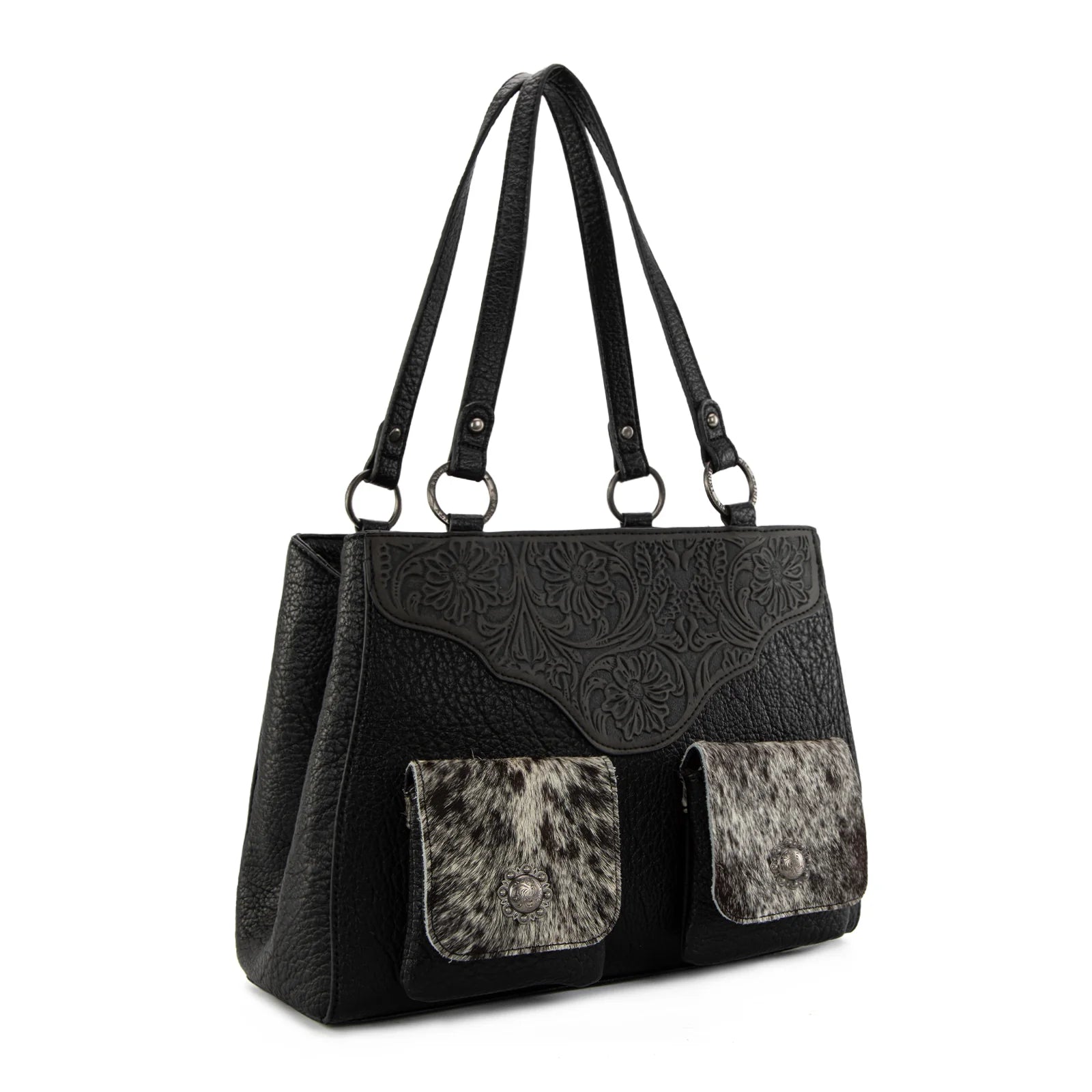 Wyoming Black Tooled Tote