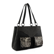 Wyoming Black Tooled Tote