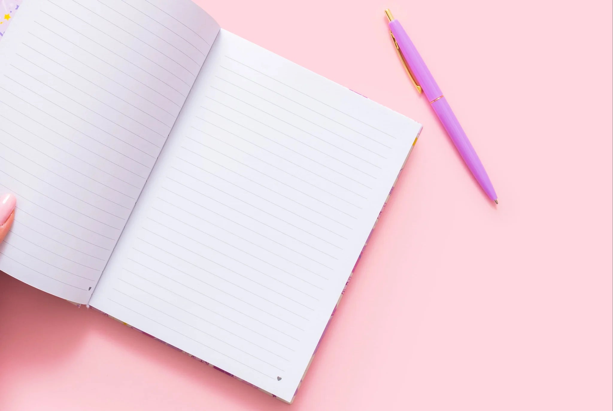 Gingham Flower Hardcover Notebook