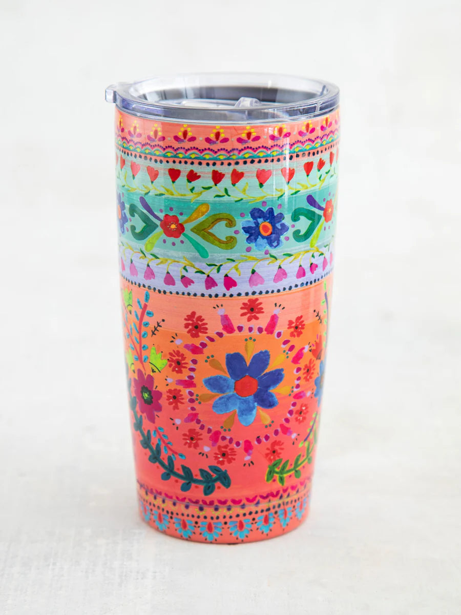 Floral Border Tumbler