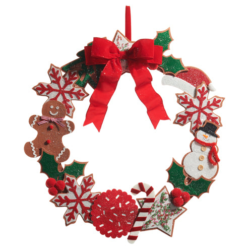 Felt Gingerbread Wreath