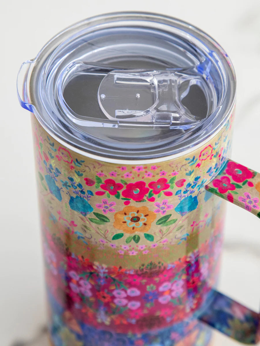 Boho Borders Cork Coffee Tumbler