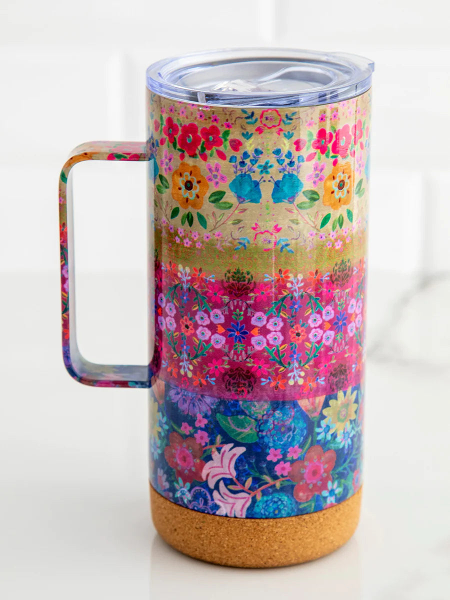 Boho Borders Cork Coffee Tumbler