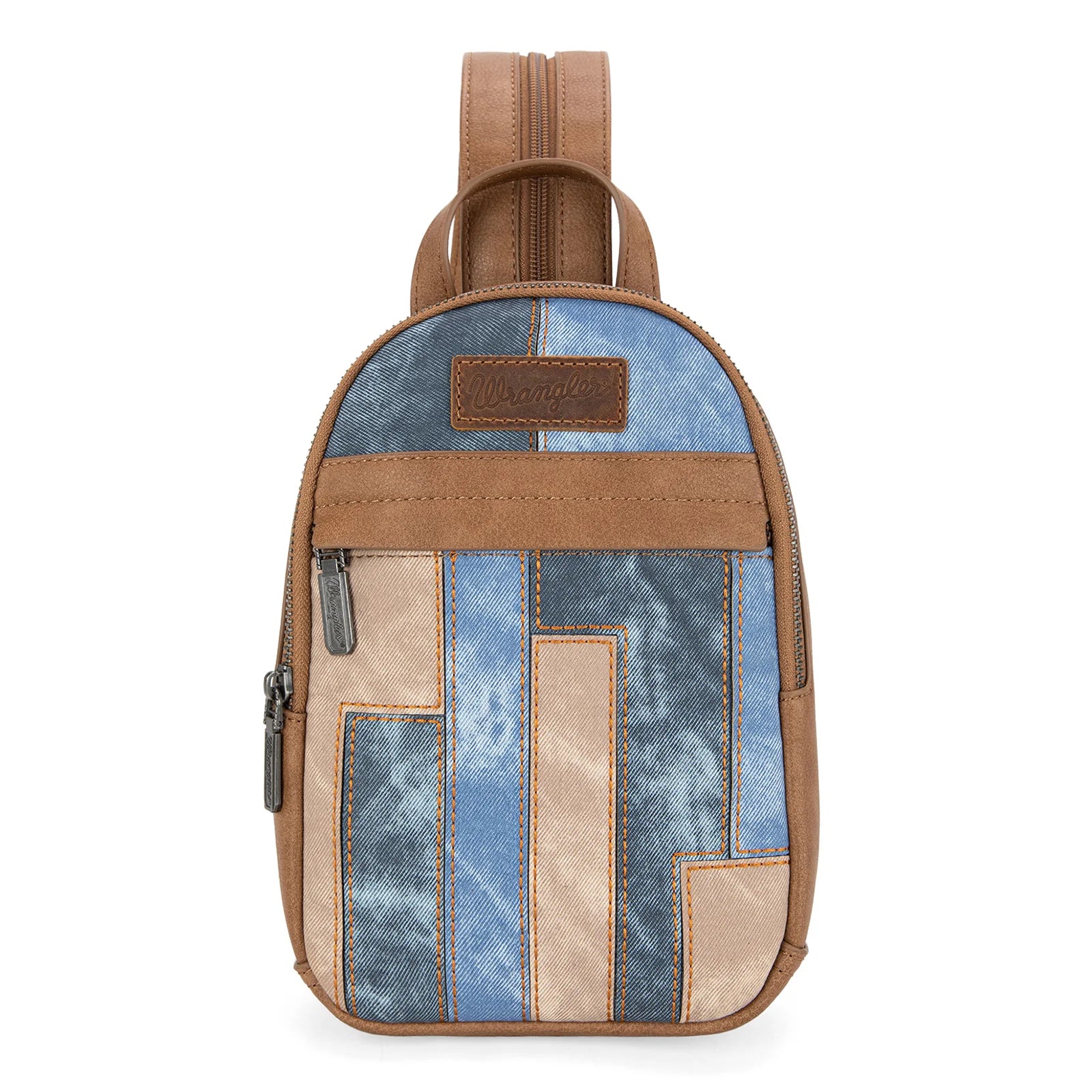 Wrangler Denim Patchwork Mini Backpack