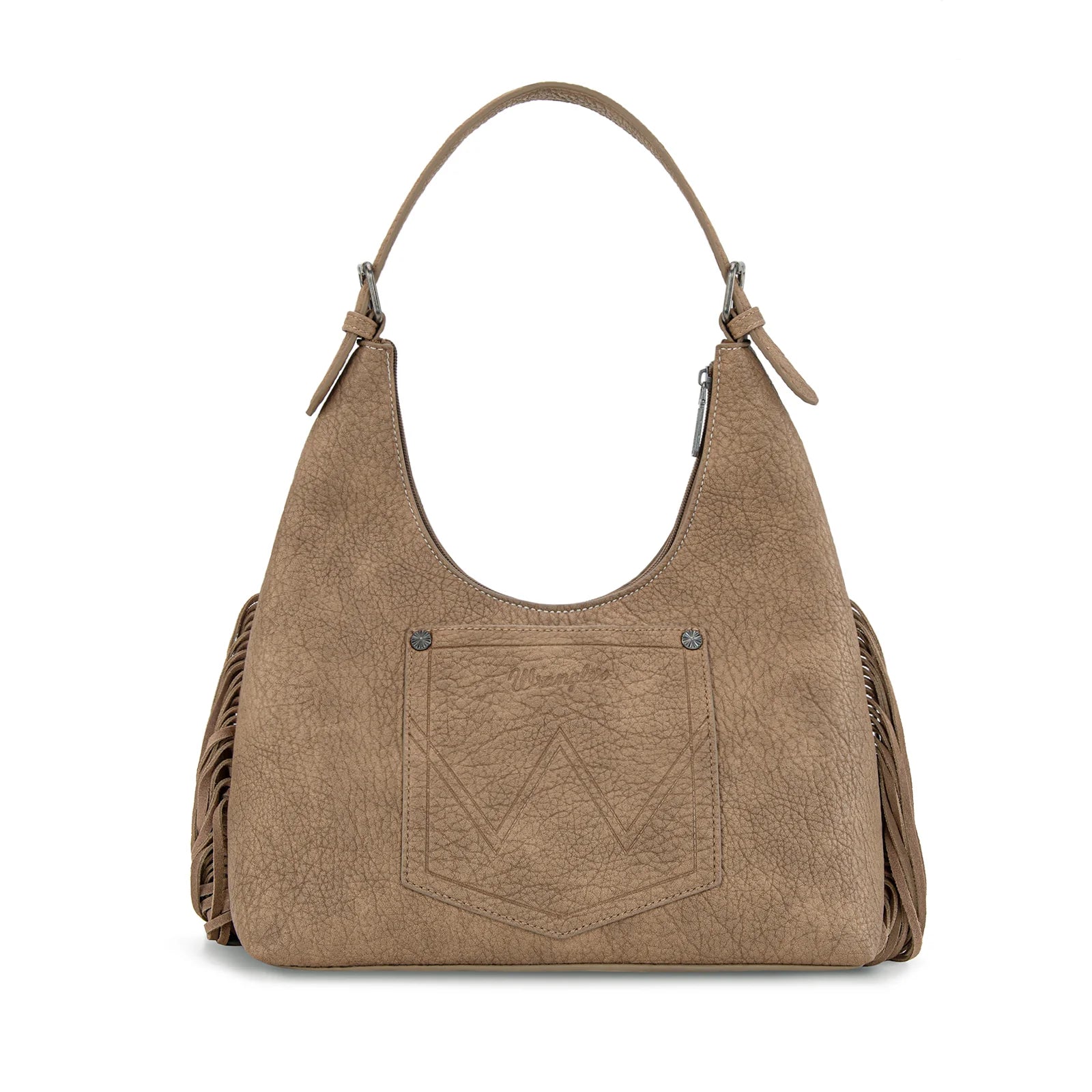 Wrangler Taupe Fringe Hobo