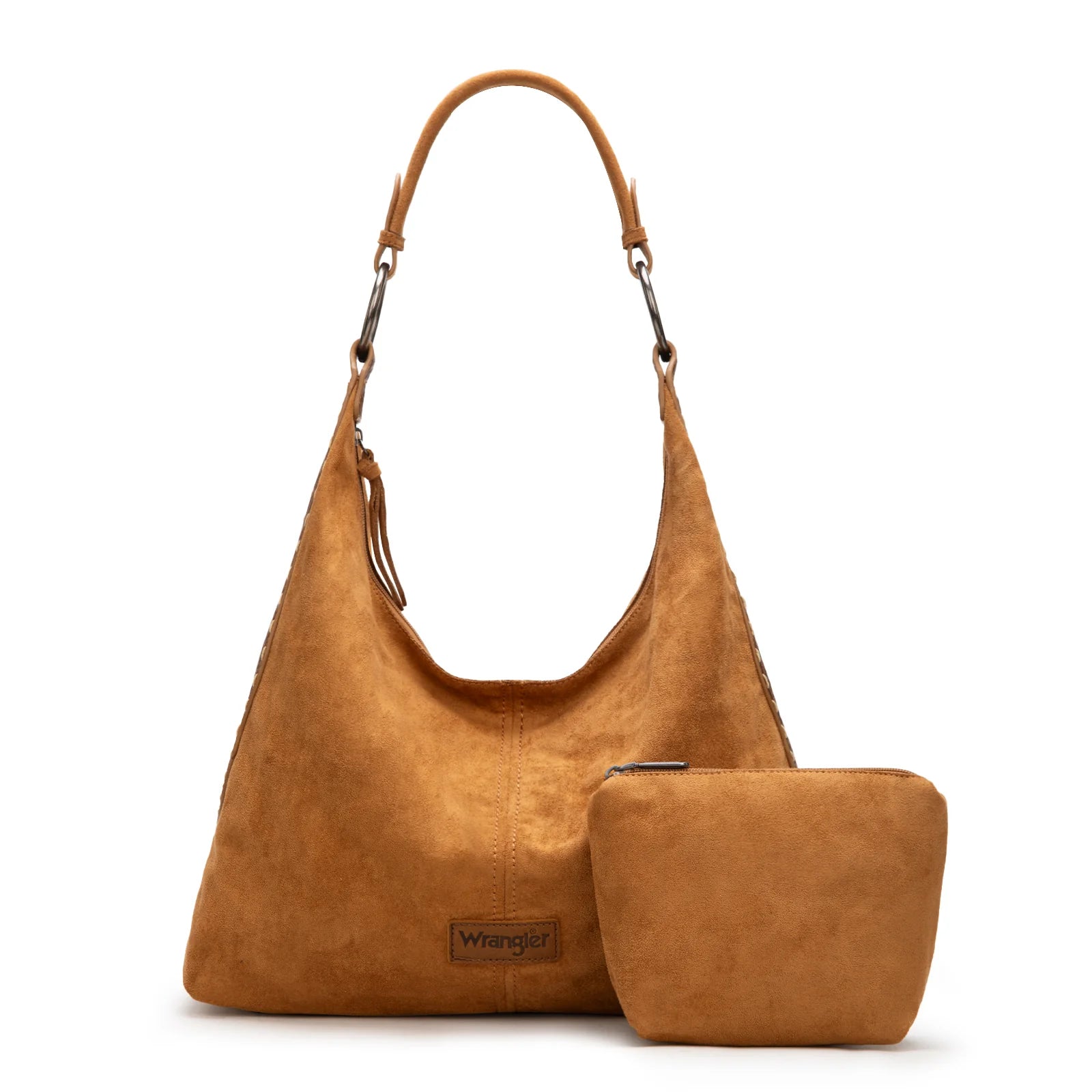 Wrangler Brown Tooled Hobo & Pouch Set