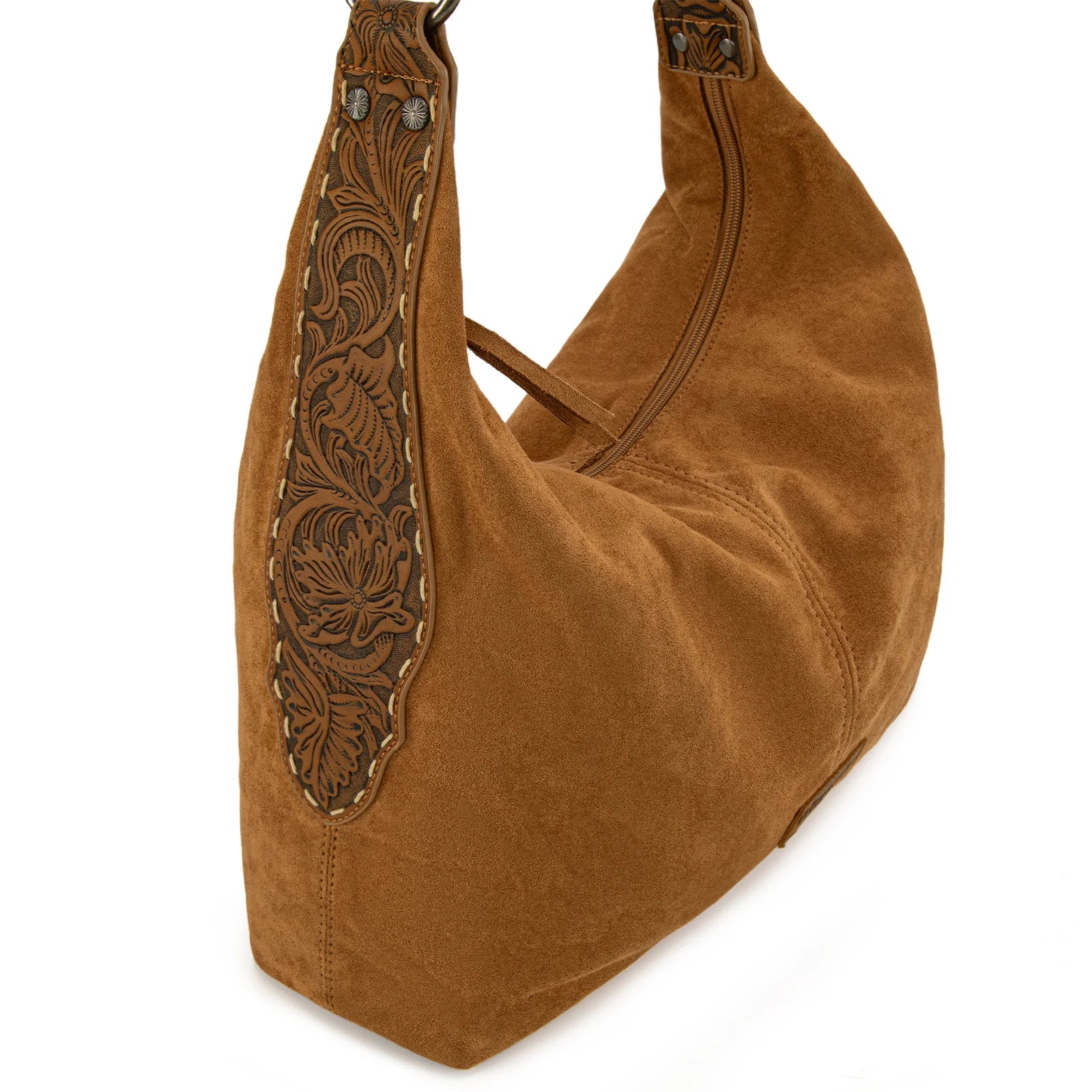 Wrangler Brown Tooled Hobo & Pouch Set