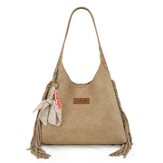 Wrangler Taupe Tassel Hobo