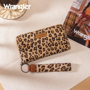 Wrangler Tan Leopard Wristlet Wallet