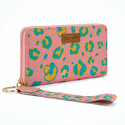 Wrangler Pink Leopard Wristlet Wallet