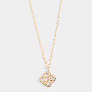 Gold Clover Knot Dangle Necklace