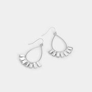 Silver Bejeweled Teardrop Dangles