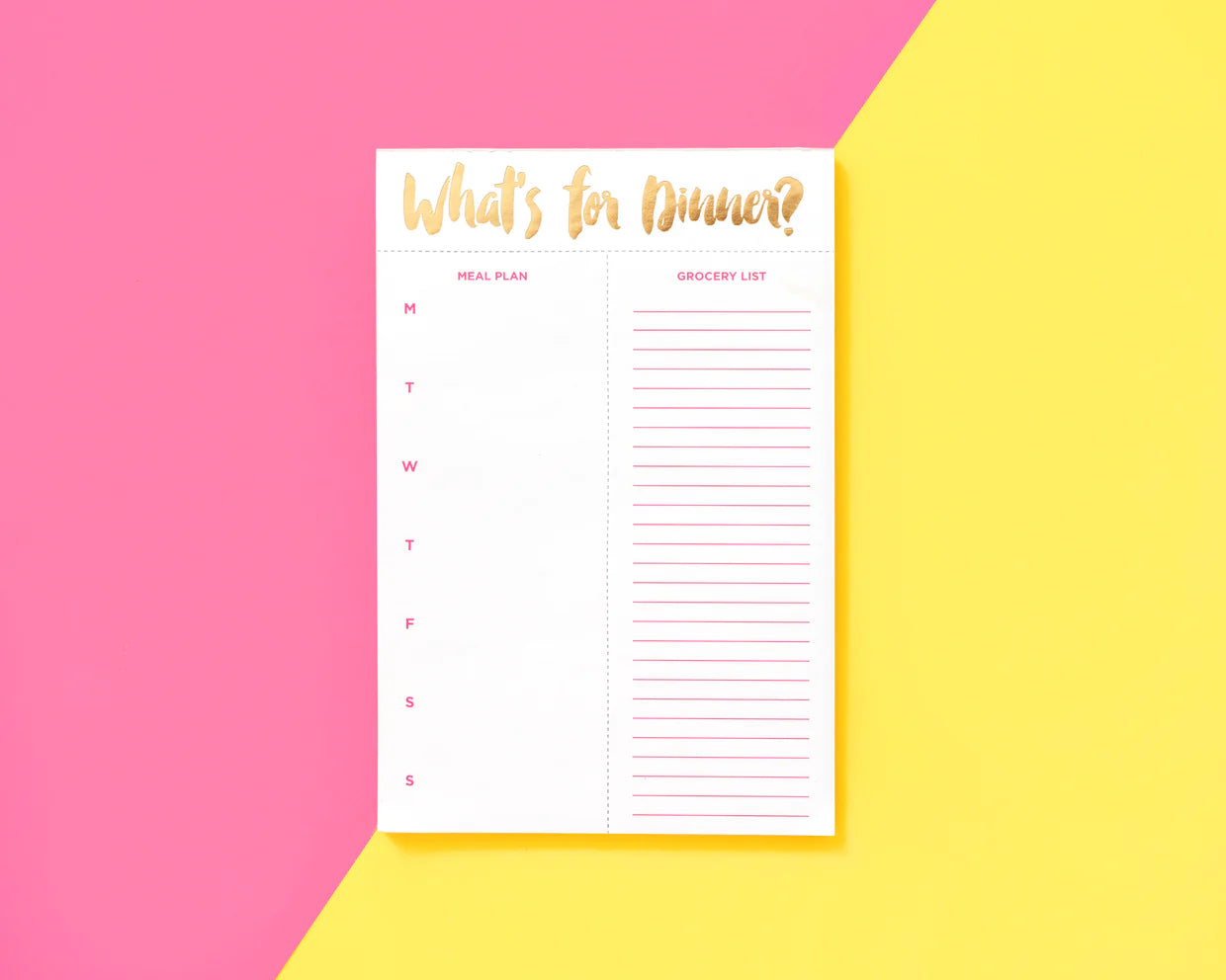 Meal Planning Notepad