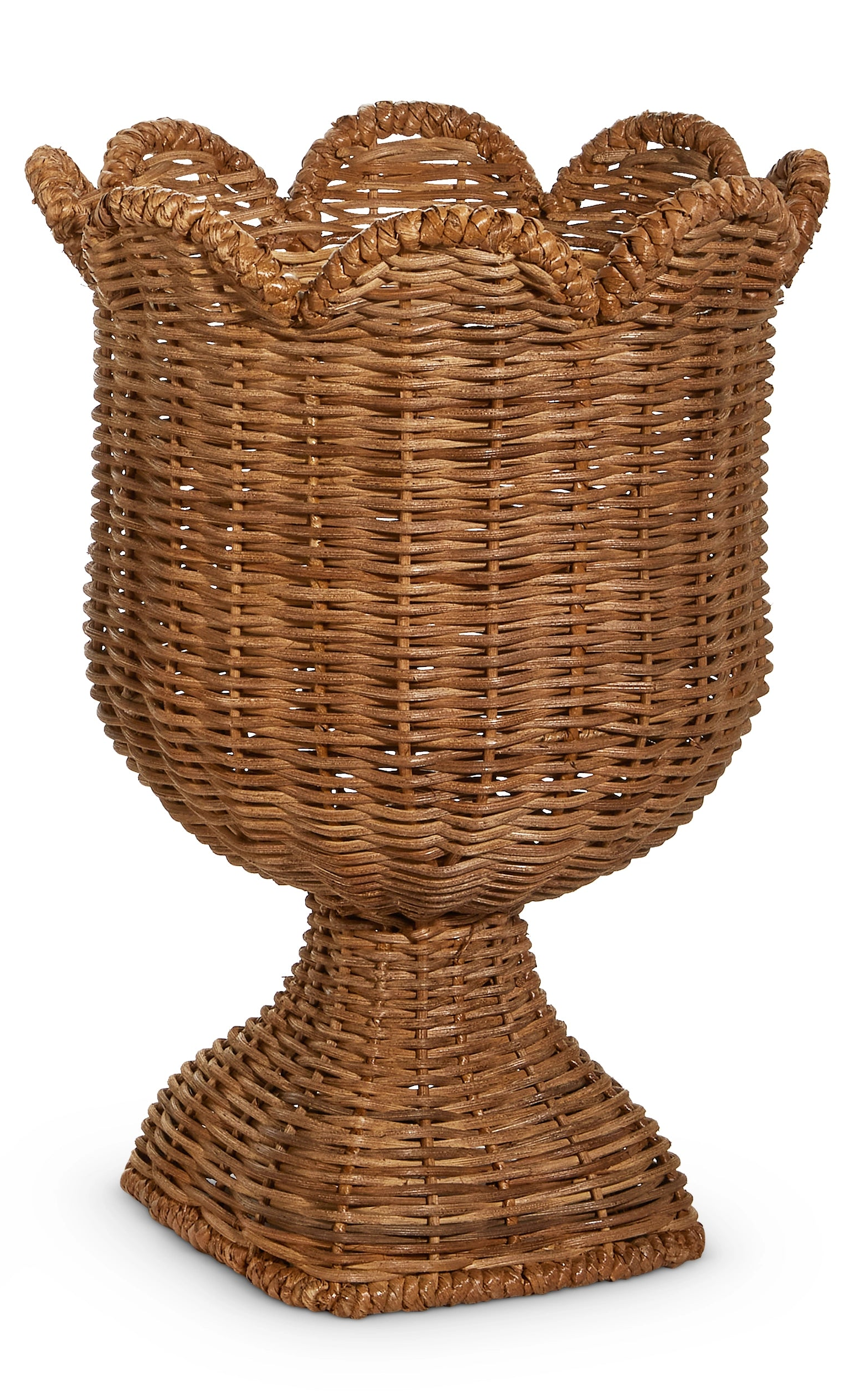 Woven Scalloped Urns