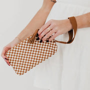 Emma Brown Check Wristlet Clutch