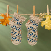 Folk Floral Ruffle Socks