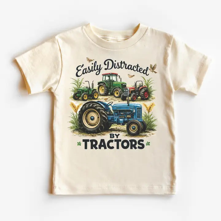 Easily Distracted By Tractors Tee