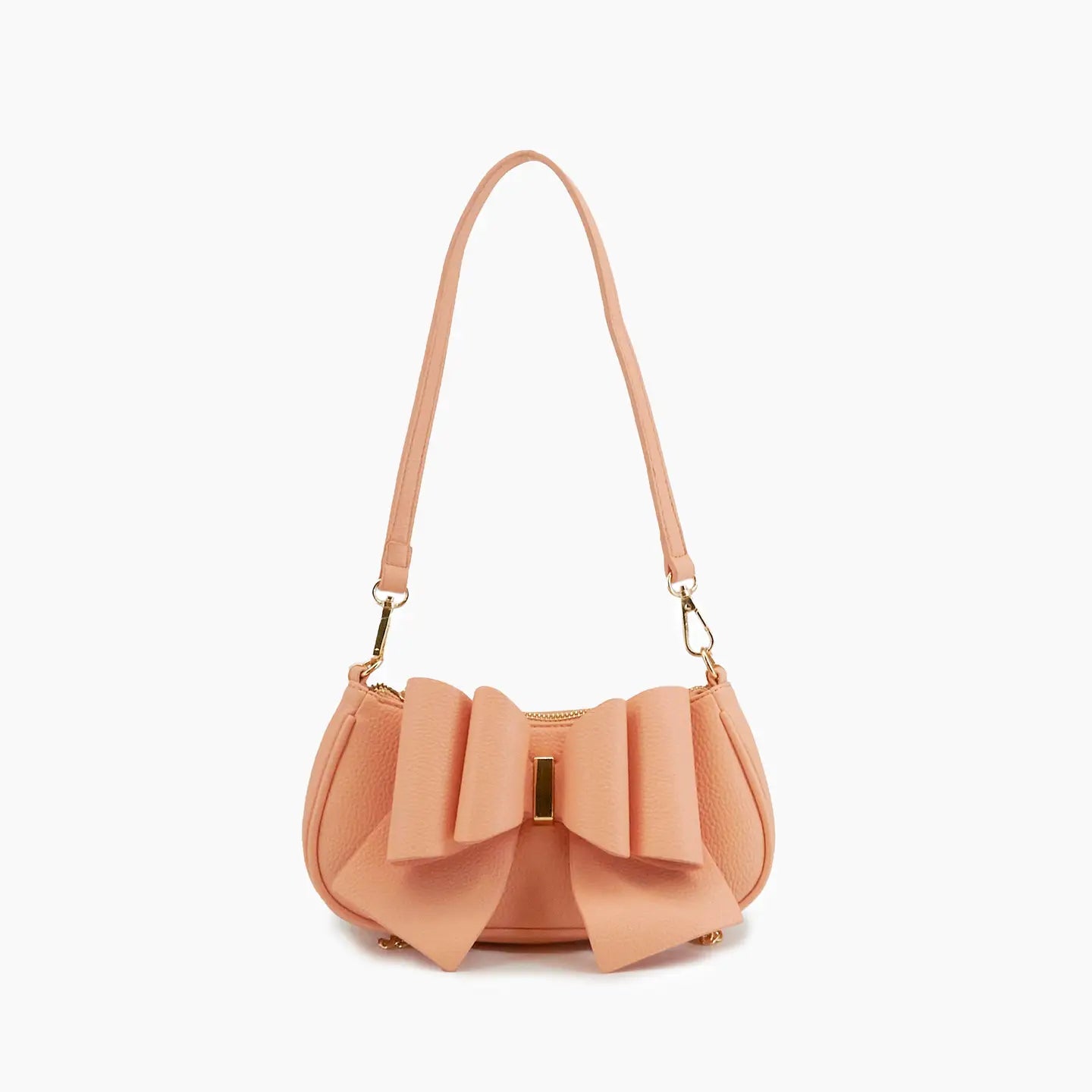 Coral Mini Baguette Bow Bag