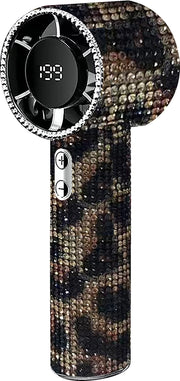 Leopard Crystal Portable Fan