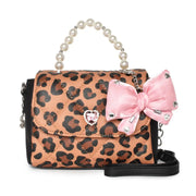 Leopard Top Handle Purse