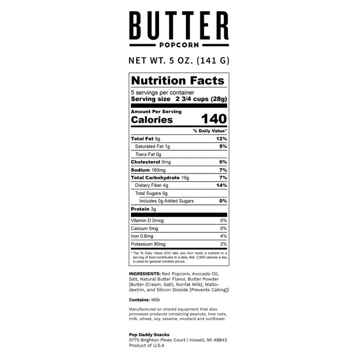 Natural Butter Flavored Popcorn