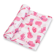 Let's Go Girls Muslin Swaddle