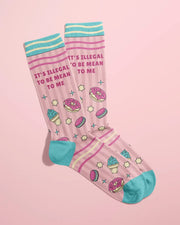 It's Illegal To Be Mean To Me Socks