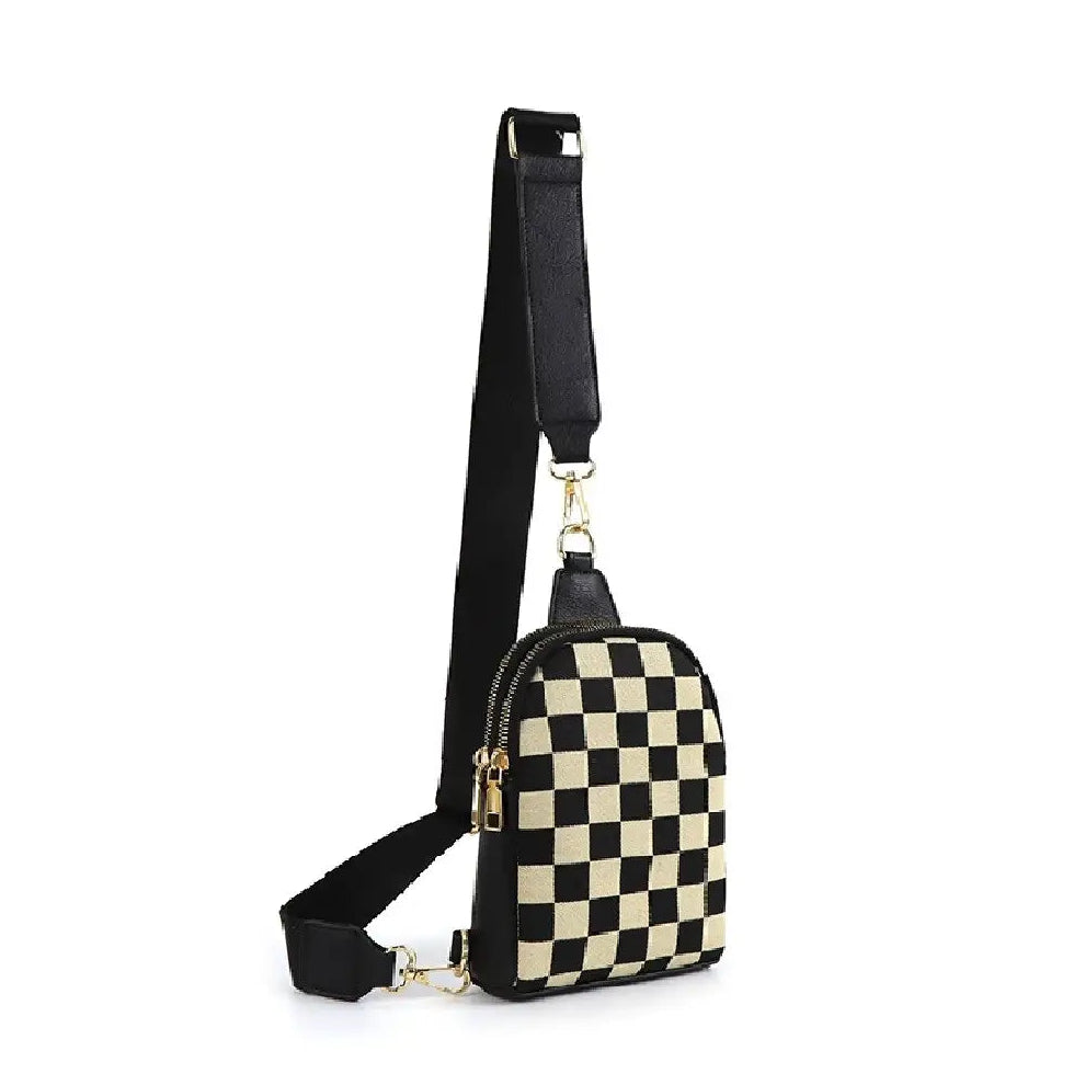 Alex Black Checkered Sling