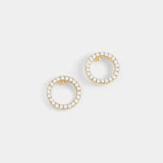 Bejeweled Ring Stud Earring Gold
