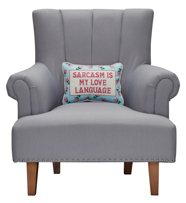 Sarcasm's My Love Embroidered Pillow