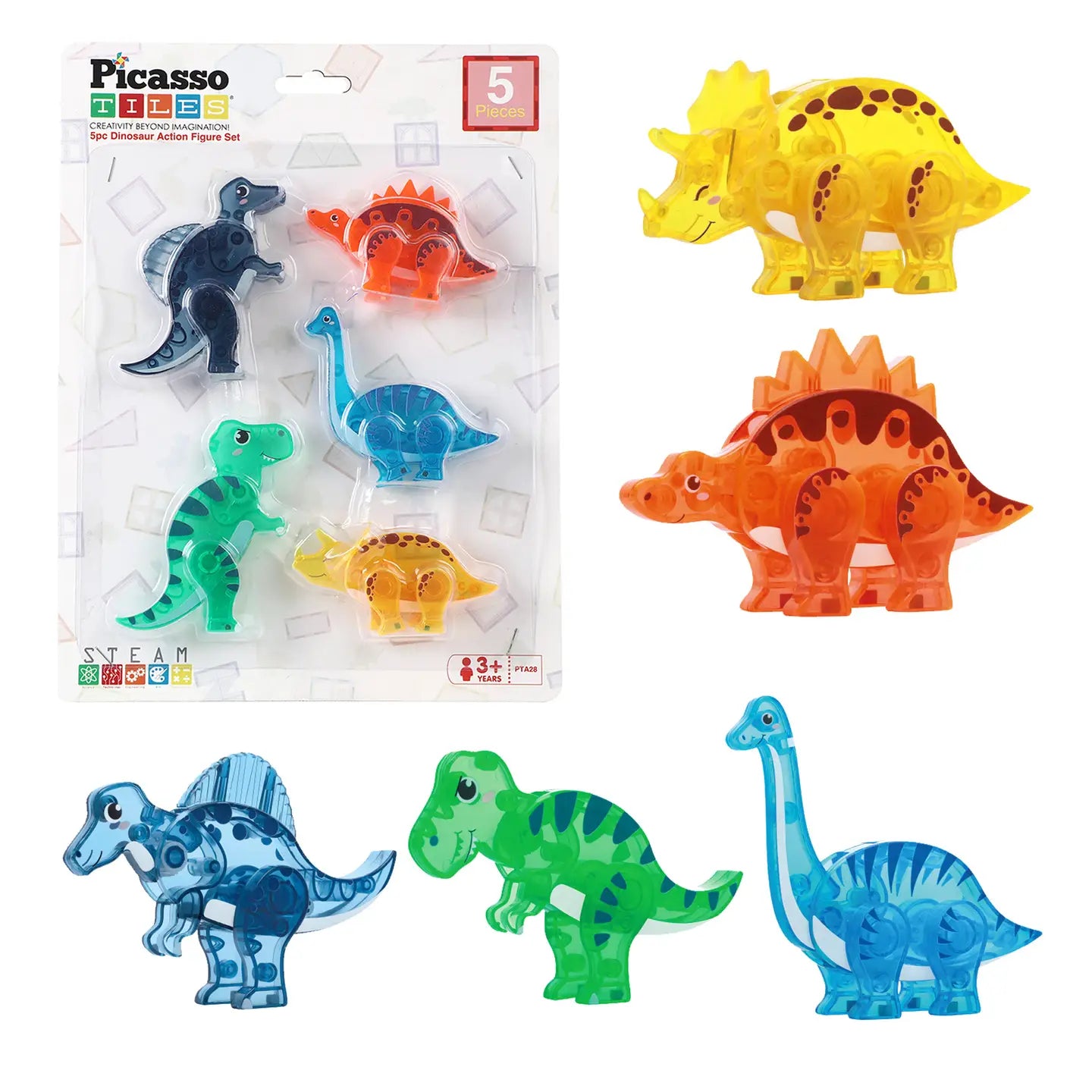 5pc Magnetic Dinosaur Set