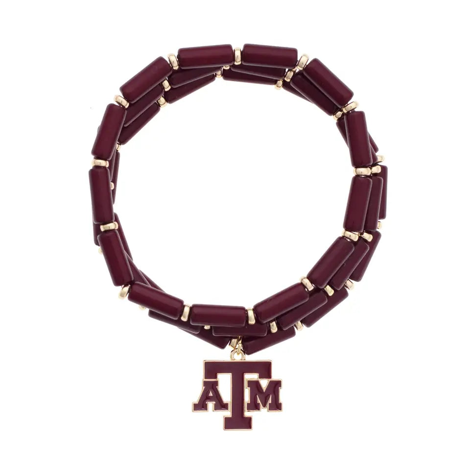 Texas A&M 3pc Beaded Bracelet