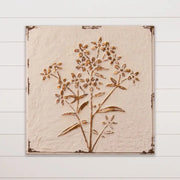 Embossed Gold Wildflower Wall Art