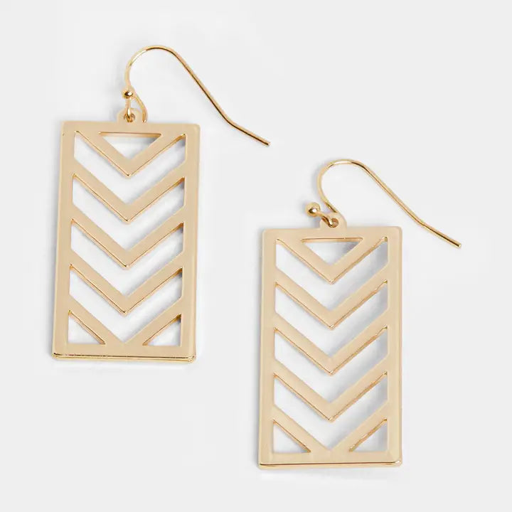 Gold Chevron Earrings