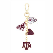 Texas A&M Heart Cluster Bag Charm