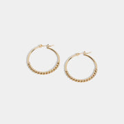 Twisted Metal Hoop Earring Gold