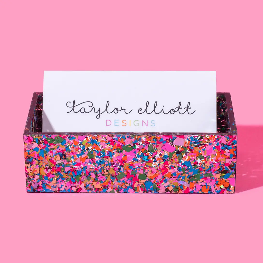 Confetti Business Card Holder