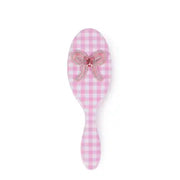 Gingham Bow Hair Brush
