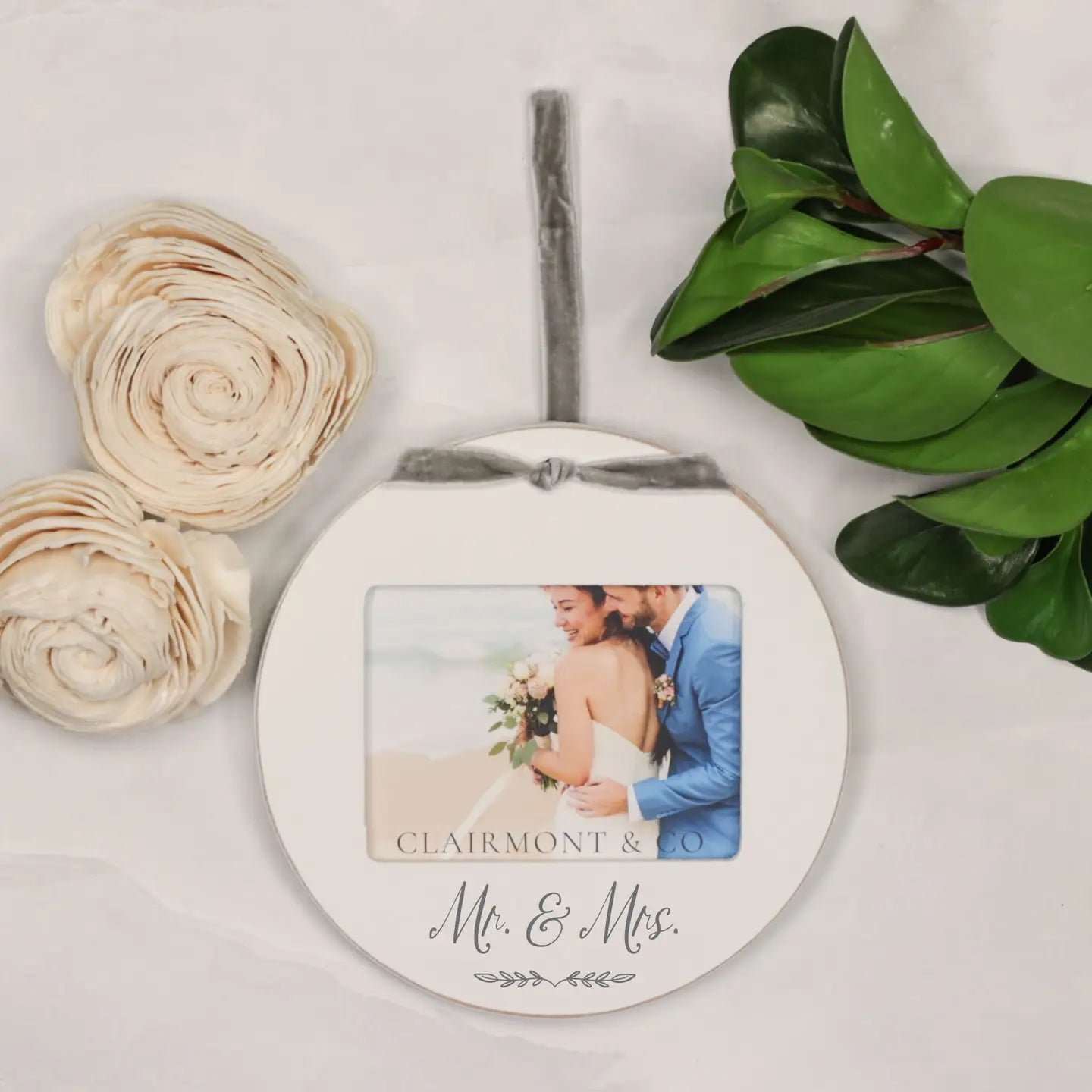 Mr & Mrs Photo Frame Ornament