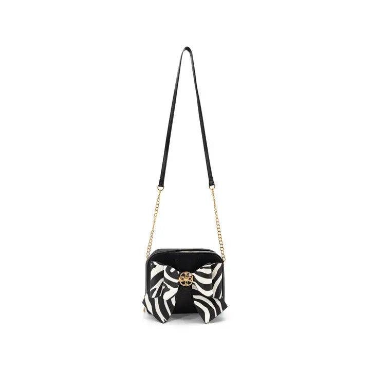 Zoey Zebra Bow Crossbody