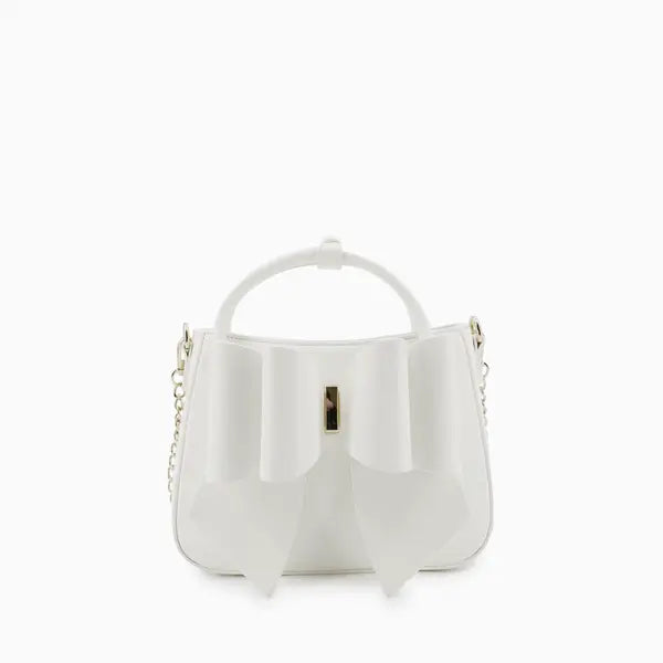 Madeline White Bow Crossbody
