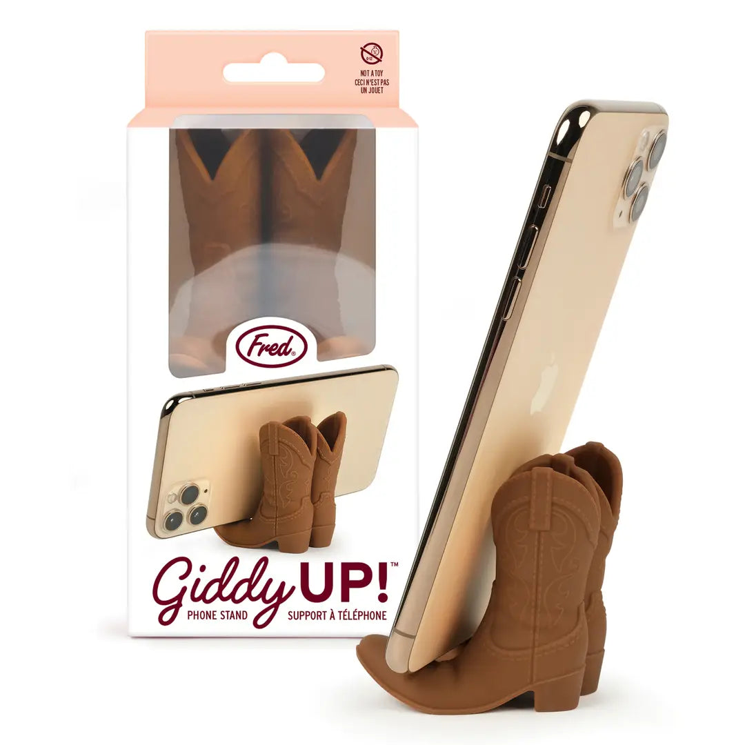 Giddy Up Brown Phone Stand