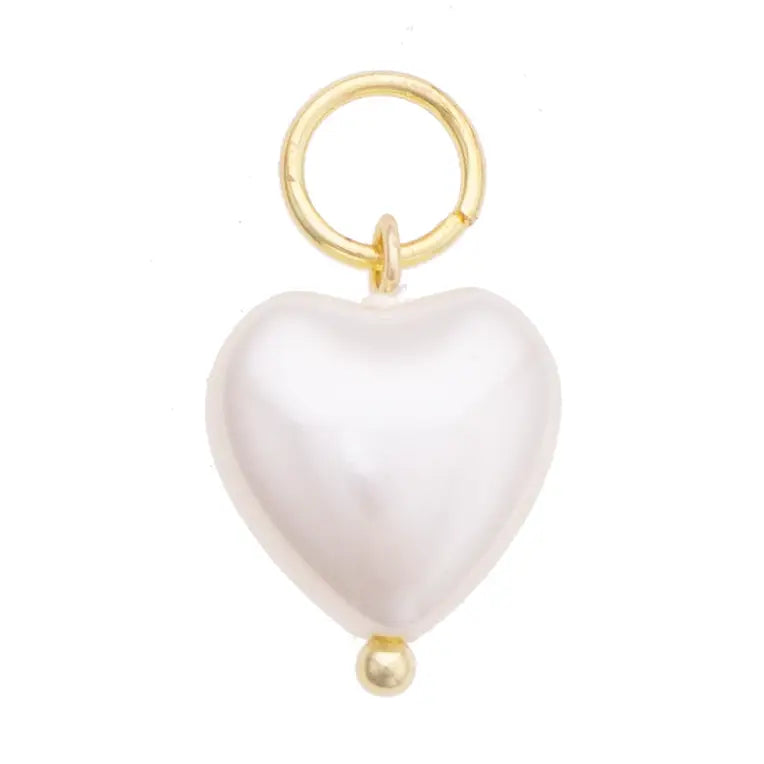 Pearl Heart Charm