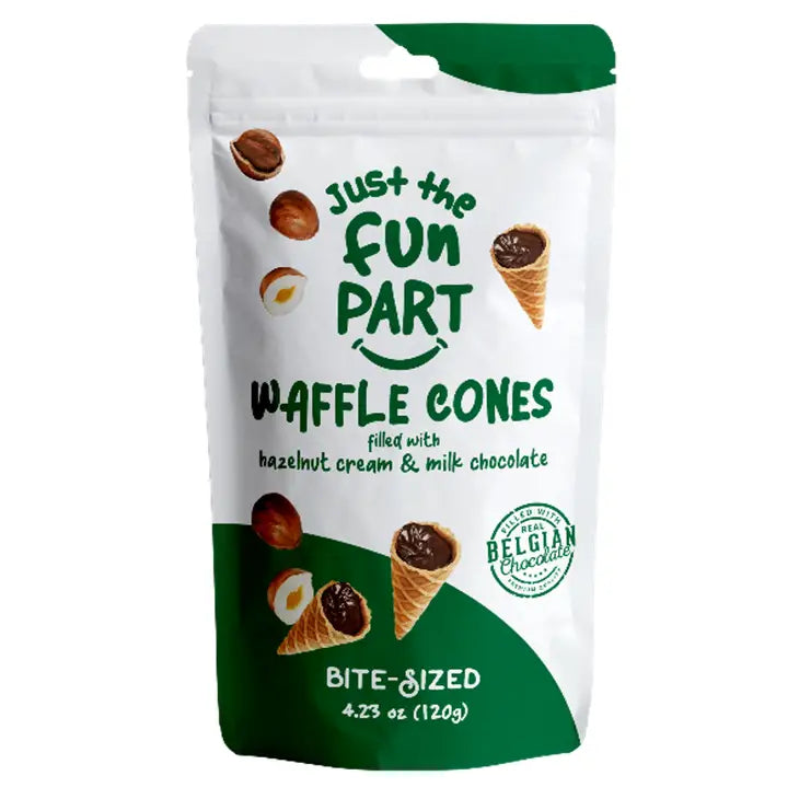 Hazlenut Cream & Milk Chocolate Mini Waffle Cones